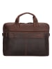HIDE & STITCHES Skórzana torba w kolorze brązowym na laptopa - 42 x 33 x 6 cm
