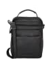 HIDE & STITCHES Leder-Umhängetasche in Schwarz - (B)18 x (H)23 x (T)8 cm