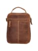 HIDE & STITCHES Leder-Umhängetasche in Cognac - (B)18 x (H)23 x (T)8 cm