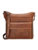 HIDE & STITCHES Leder-Umhängetasche in Hellbraun - (B)24 x (H)25 x (T)10 cm