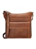 HIDE & STITCHES Leder-Umhängetasche in Hellbraun - (B)24 x (H)25 x (T)10 cm