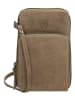 HIDE & STITCHES Leder-Handytasche in Hellbraun - (B)11 x (H)20 x (T)13 cm