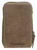 HIDE & STITCHES Leder-Handytasche in Hellbraun - (B)11 x (H)20 x (T)13 cm