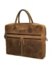 HIDE & STITCHES Leder-Businesstasche in Hellbraun - (B)40 x (H)30,5 x (T)7 cm