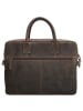 HIDE & STITCHES Skórzana torba w kolorze brązowym na laptopa  - 40 x 30,5 x 7 cm