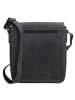 HIDE & STITCHES Leren schoudertas zwart - (B)21 x (H)22 x (D)6,5 cm