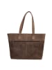 HIDE & STITCHES Leder-Shopper in Braun - (B)46 x (H)29 x (T)12,5 cm