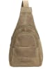 HIDE & STITCHES Leder-Umhängetasche in Taupe - (B)18 x (H)33 x (T)8,5 cm