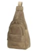 HIDE & STITCHES Leder-Umhängetasche in Taupe - (B)18 x (H)33 x (T)8,5 cm