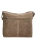 HIDE & STITCHES Leder-Umhängetasche in Taupe - (B)29 x (H)25 x (T)10 cm