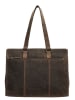 HIDE & STITCHES Leren businesstas bruin - (B)40 x (H)32,5 x (D)13 cm