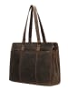 HIDE & STITCHES Leren businesstas bruin - (B)40 x (H)32,5 x (D)13 cm
