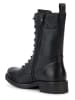 Geox Leder-Stiefel "Rawell" in Schwarz