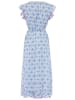 Zwillingsherz Kleid "Josefine" in Blau/ Weiß
