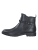 Marco Tozzi Leder-Ankle-Boots in Schwarz