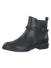 Marco Tozzi Leder-Ankle-Boots in Schwarz