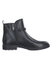 Marco Tozzi Leder-Ankle-Boots in Schwarz