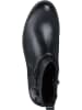 Marco Tozzi Leder-Ankle-Boots in Schwarz