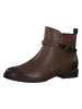 Marco Tozzi Leder-Ankle-Boots in Braun