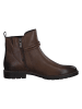 Marco Tozzi Leder-Ankle-Boots in Braun