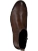 Marco Tozzi Leder-Ankle-Boots in Braun