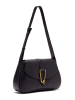 COCCINELLE Leder-Henkeltasche in Schwarz - (B)30 x (H)20 x (T)7 cm