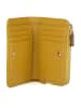COCCINELLE Skórzany portfel w kolorze żółtym - 13 x 9 cm
