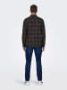 ONLY & SONS Blouse "Gudmund" - slim fit - bruin/donkerblauw