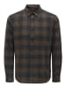 ONLY & SONS Blouse "Gudmund" - slim fit - bruin/donkerblauw