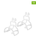 Compactor 2er-Set: Taschenhalter "Xtend" in Weiß - (B)7,5 x (H)8 x (T)5 cm