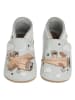 Lait et Miel Leren kruipschoenen "Aviator" lichtblauw/beige