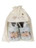 Lait et Miel Leder-Krabbelschuhe "Aviator" in Hellblau/ Beige