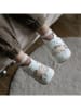 Lait et Miel Leder-Krabbelschuhe "Aviator" in Hellblau/ Beige