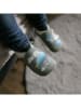 Lait et Miel Leder-Krabbelschuhe "Zeppelin" in Grau/ Bunt