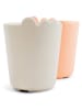 done by deer 2-delige set: drinkbekers "Croco" koraalrood/beige - 100 ml