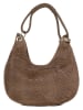 Anna Morellini Leder-Schultertasche "Concetta" in Braun - (B)38 x (H)34 x (T)10 cm