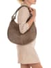 Anna Morellini Leder-Schultertasche "Concetta" in Braun - (B)38 x (H)34 x (T)10 cm
