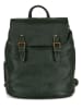 Lucca Baldi Leder-Rucksack "Montichiari" in Dunkelgrün - (B)31 x (H)37 x (T)15 cm