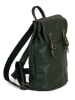 Lucca Baldi Leder-Rucksack "Montichiari" in Dunkelgrün - (B)31 x (H)37 x (T)15 cm