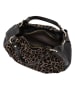 Lucca Baldi Leren handtas zwart - (B)34 x (H)27 x (D)8 cm