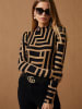 Cool and sexy Longsleeve in Schwarz/ Hellbraun