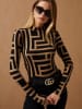 Cool and sexy Longsleeve in Schwarz/ Hellbraun