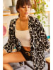 Olalook Kimono in Schwarz/ Weiß