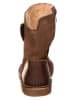kmins Leder-Winterstiefel in Braun