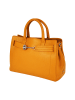 LAMARTHE Leder-Henkeltasche in Orange - (B)38 x (H)28 x (T)14 cm
