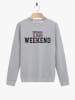 WOOOP Sweatshirt "Yes Weekend" in Grau