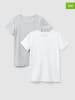 Benetton 2-delige set: shirts wit/grijs