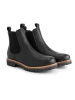 TRAVELIN' Leder-Chelsea-Boots "Randers" in Schwarz