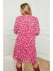 Plus Size Company Sukienka "Agone" w kolorze różowo-białym