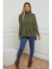 Plus Size Company Sweter "Bastos" w kolorze khaki